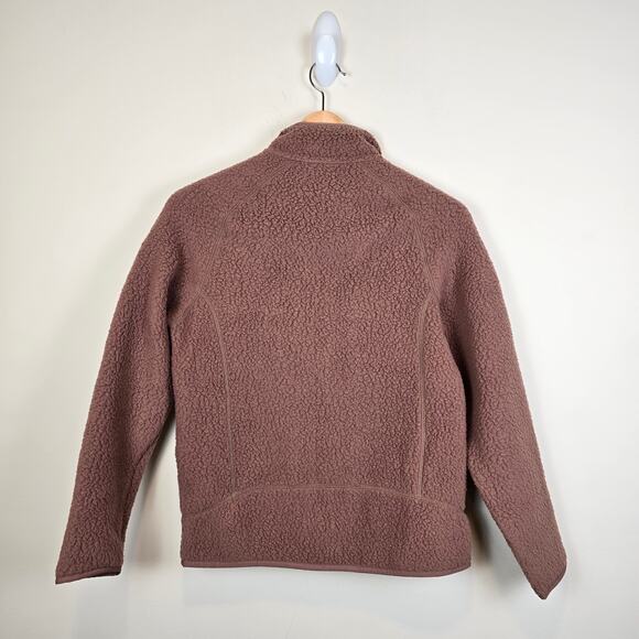 Patagonia Kids Retro Pile Fleece Jacket Size M/10 Dulse Mauve 65411 Coat - Picture 3 of 3